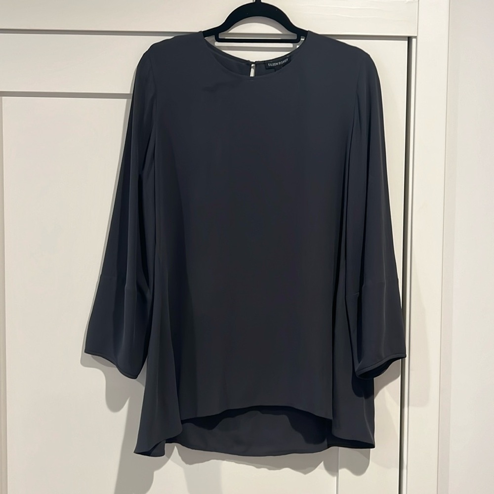 Eileen Fisher Gray Blouse NWT